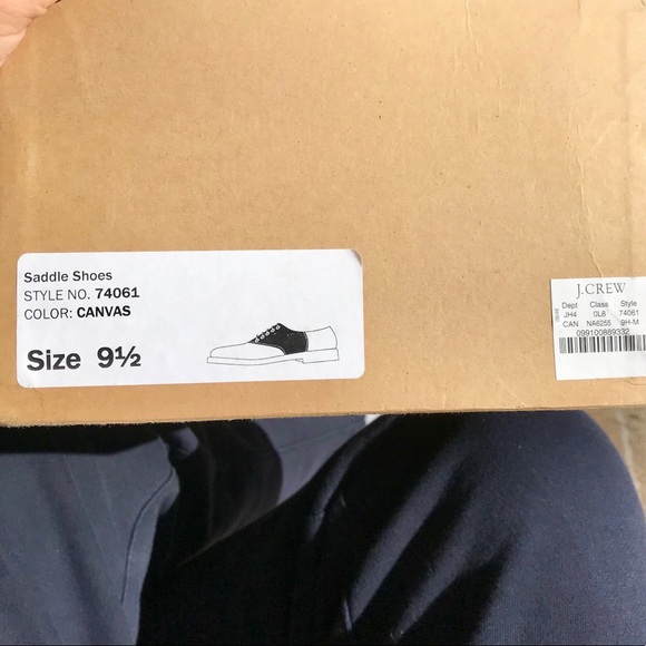 men’s J Crew Saddle Oxfords, Sz 9.5, color Canvas - Picture 8 of 8